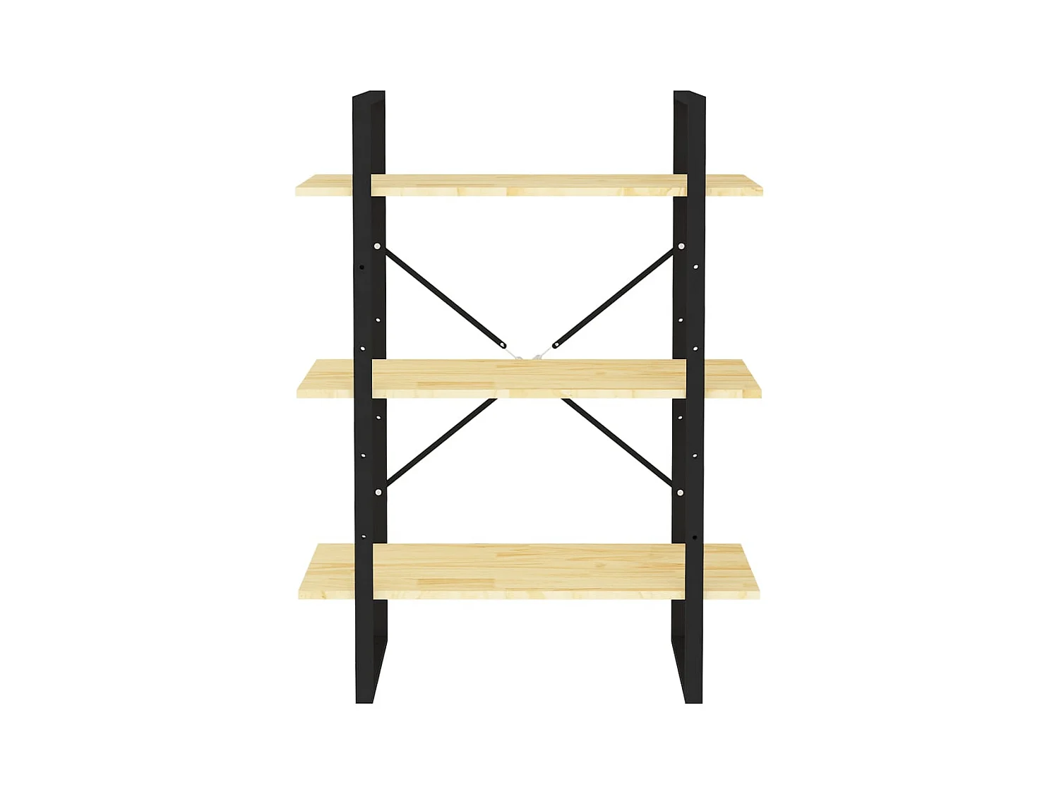 Bibliothèque | Etagère de rangement | Meuble de rangement à 3 niveaux 80x30x105 cm Bois de pin massif