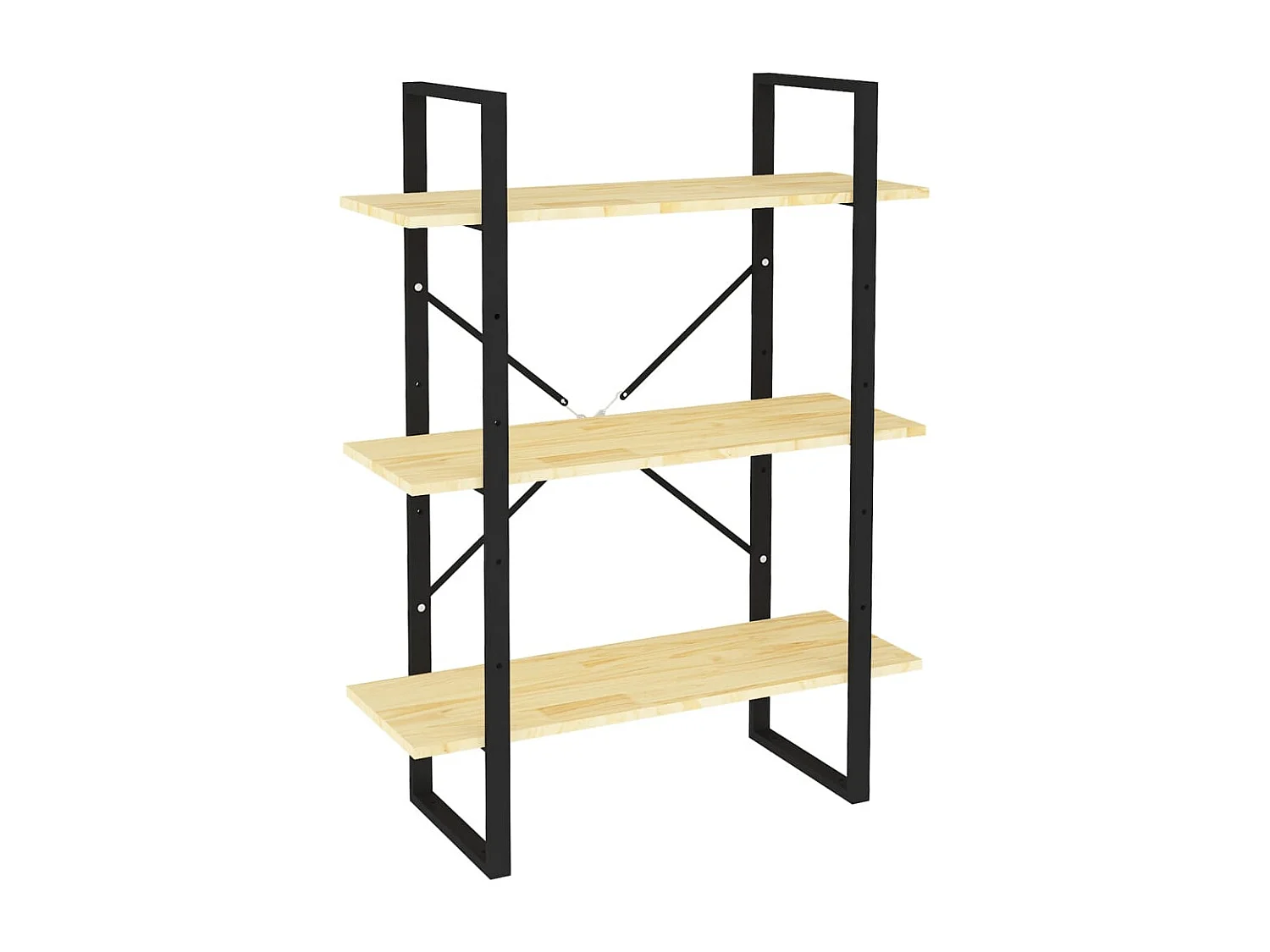 Libreria | Scaffale | Mobile di stoccaggio a 3 Ripiani 80x30x105 cm in Legno Massello di Pino