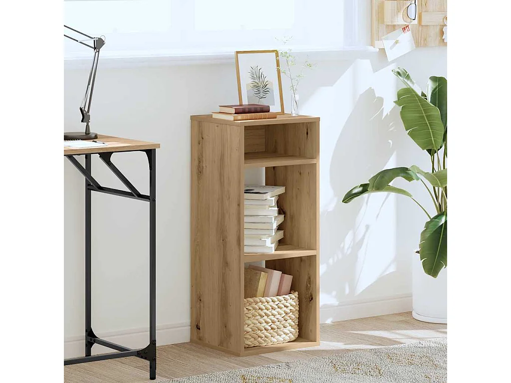 Bibliothèque | Etagère de rangement | Meuble de rangement chêne artisanal 34x31x80 cm bois d'ingénierie