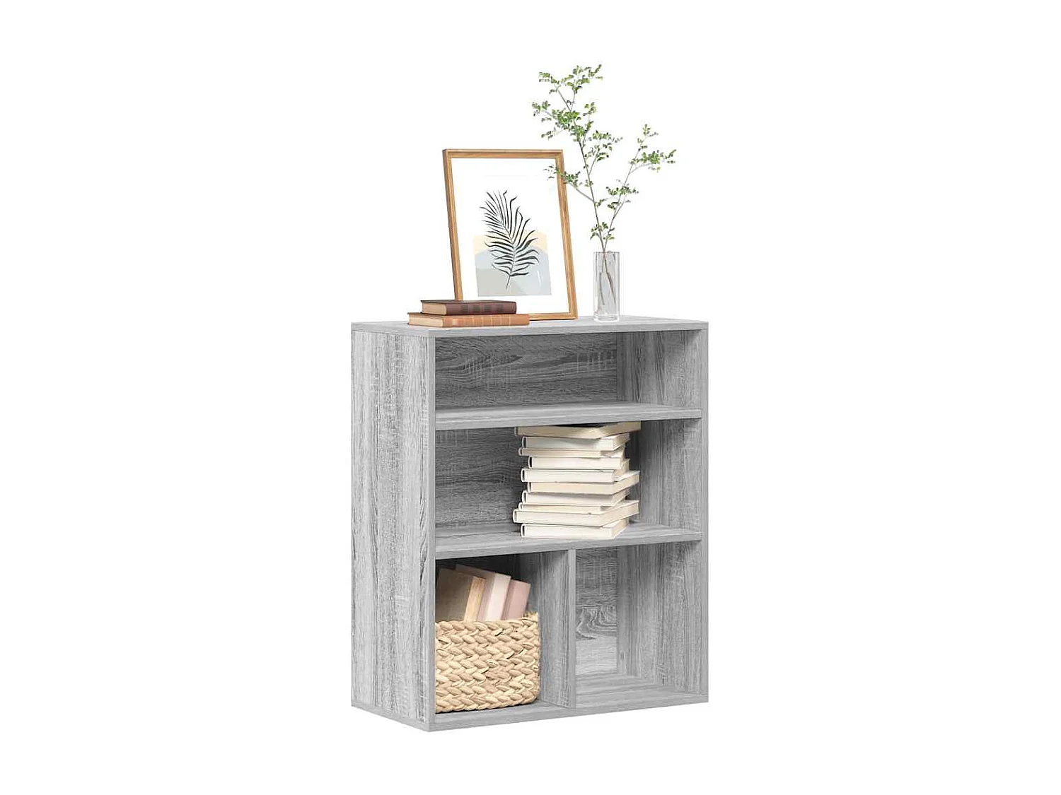 Bibliothèque | Etagère de rangement | Meuble de rangement sonoma gris 60x30x71,5 cm bois d'ingénierie