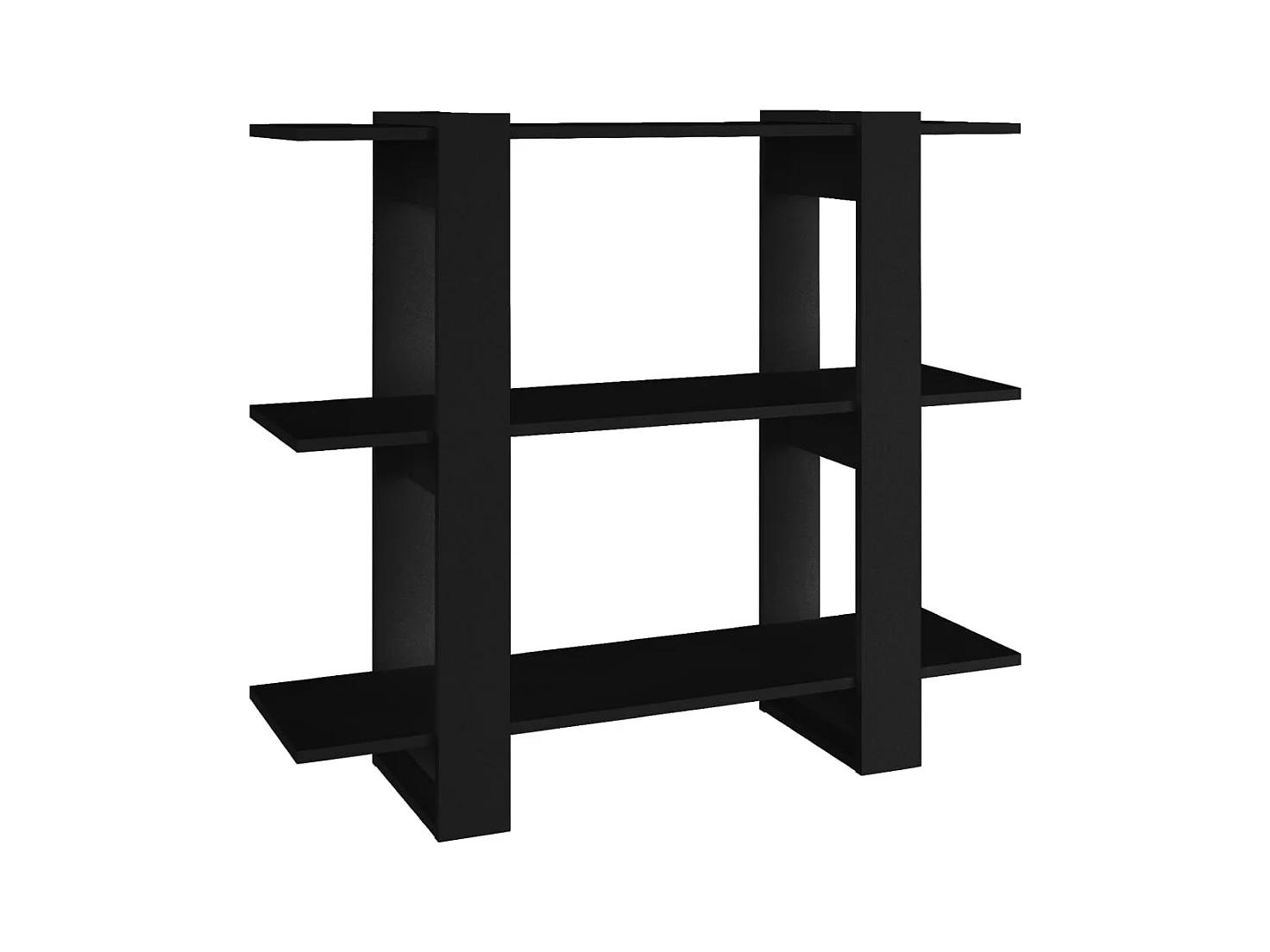 Bibliothèque | Etagère de rangement | Meuble de rangement Noir 100x30x123,5 cm