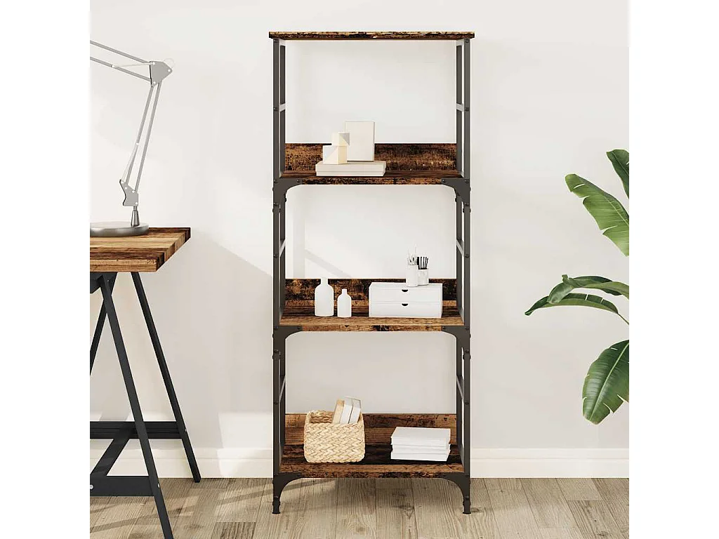 Libreria | Scaffale | Mobile di stoccaggio Legno Antico 50x33x117,5 cm in Legno Multistrato