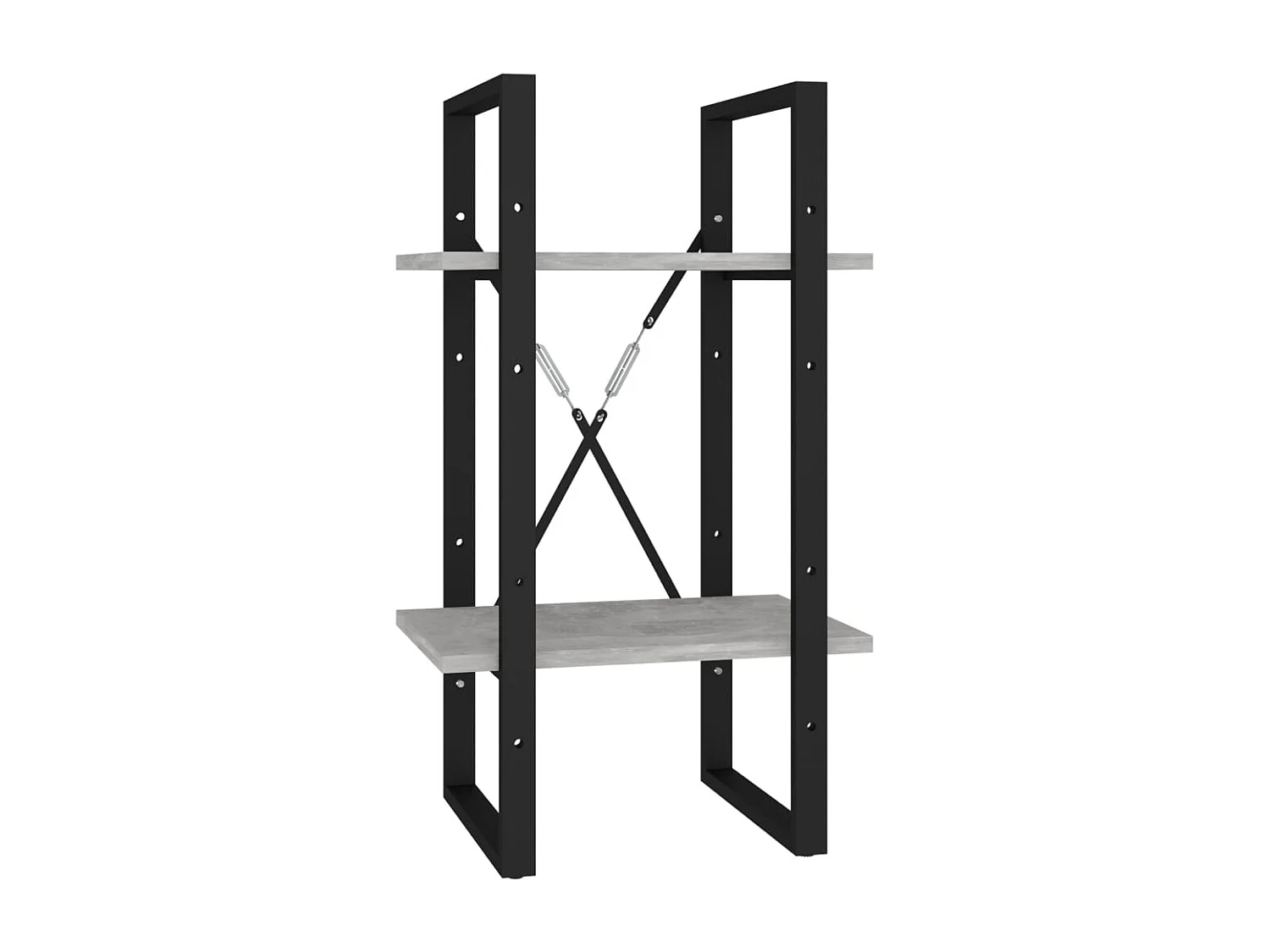 Bibliothèque | Etagère de rangement | Meuble de rangement à 5 niveaux Gris béton 40x30x175cm Bois ingénierie