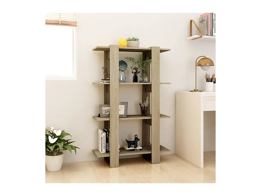 Bibliothèque | Etagère de rangement | Meuble de rangement Chêne Sonoma 80x30x123,5 cm