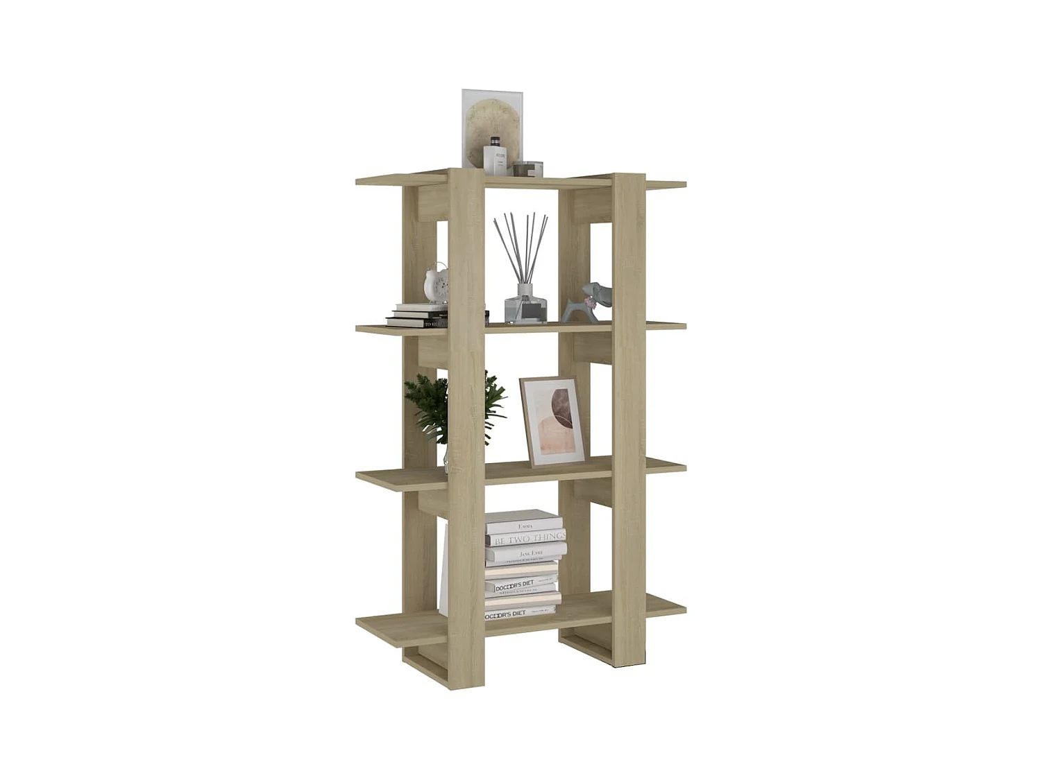 Bibliothèque | Etagère de rangement | Meuble de rangement Chêne Sonoma 80x30x123,5 cm