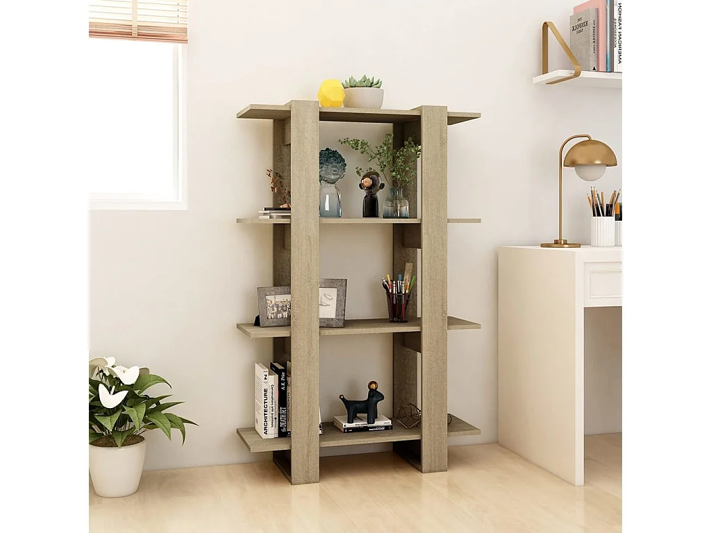 Libreria | Scaffale | Mobile di stoccaggio Divisorio Rovere Sonoma 80x30x123,5 cm