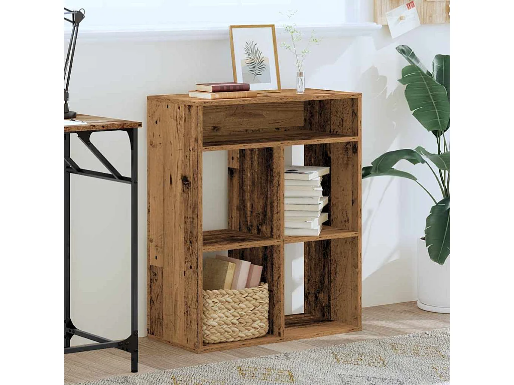 Bibliothèque | Etagère de rangement | Meuble de rangement vieux bois 66x31x80 cm bois d'ingénierie