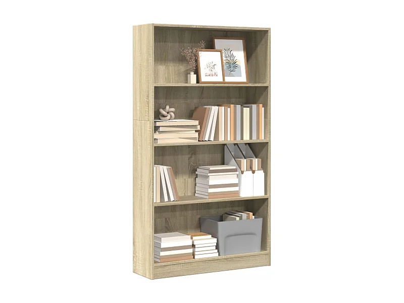 Bibliothèque | Etagère de rangement | Meuble de rangement chêne sonoma 80x24x143 cm bois d'ingénierie