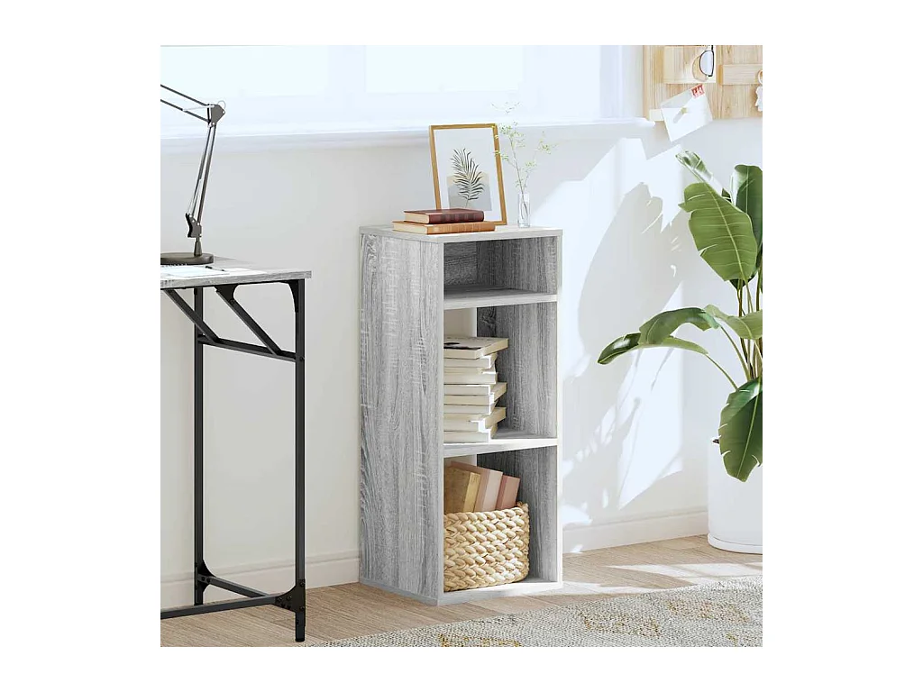 Bibliothèque | Etagère de rangement | Meuble de rangement sonoma gris 34x31x80 cm bois d'ingénierie