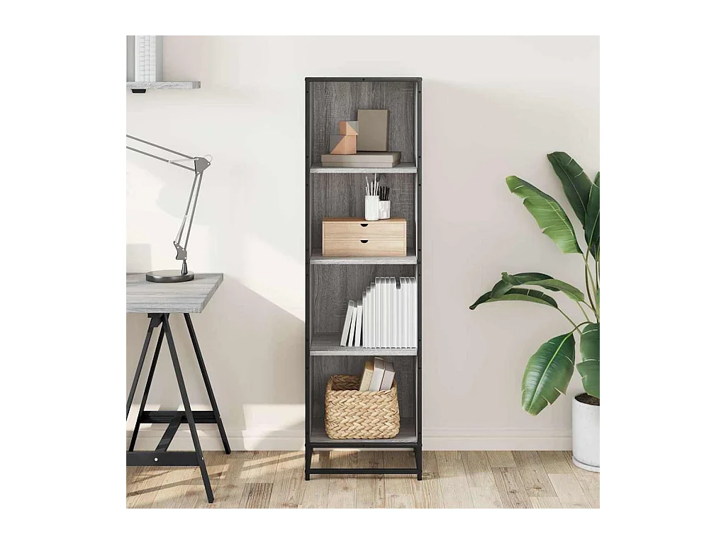 Bibliothèque | Etagère de rangement | Meuble de rangement sonoma gris 40x35x139 cm bois d'ingénierie