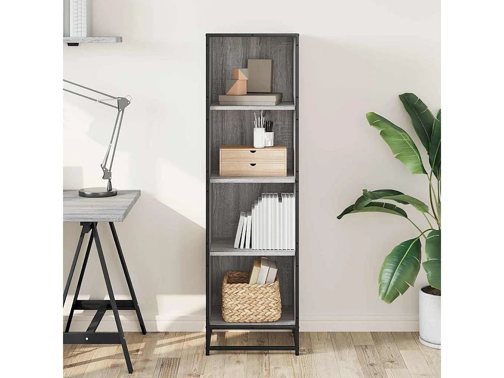 Bibliothèque | Etagère de rangement | Meuble de rangement sonoma gris 40x35x139 cm bois d'ingénierie
