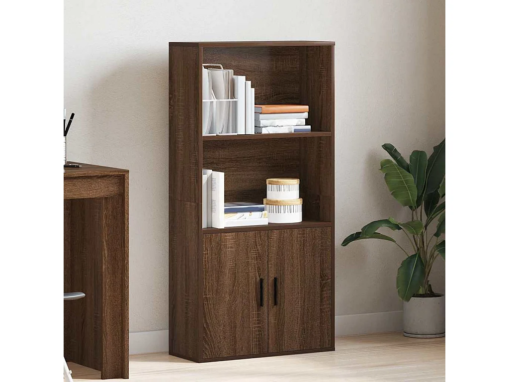 Libreria | Scaffale | Mobile di stoccaggio Rovere Marrone 60x24x120 cm in Legno Multistrato