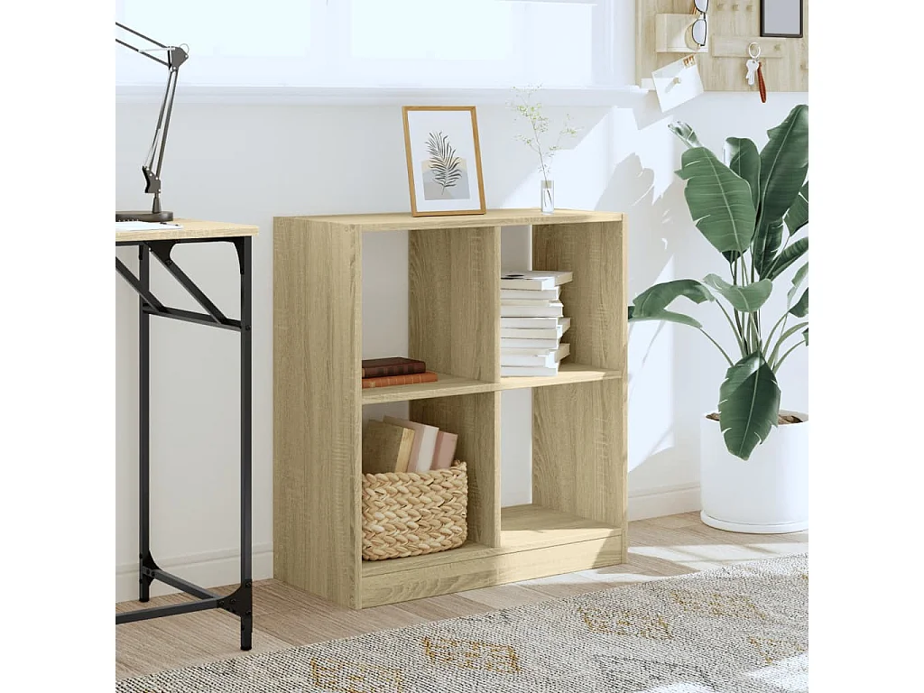 Libreria | Scaffale | Mobile di stoccaggio Rovere Sonoma 68,5x32x75 cm in Legno Multistrato