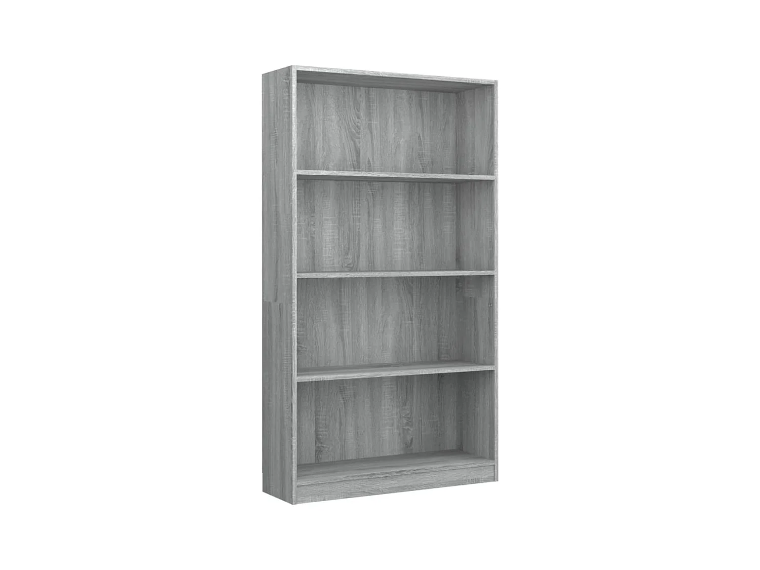 Bibliothèque | Etagère de rangement | Meuble de rangement 4 niveaux Sonoma gris 80x24x142 cm