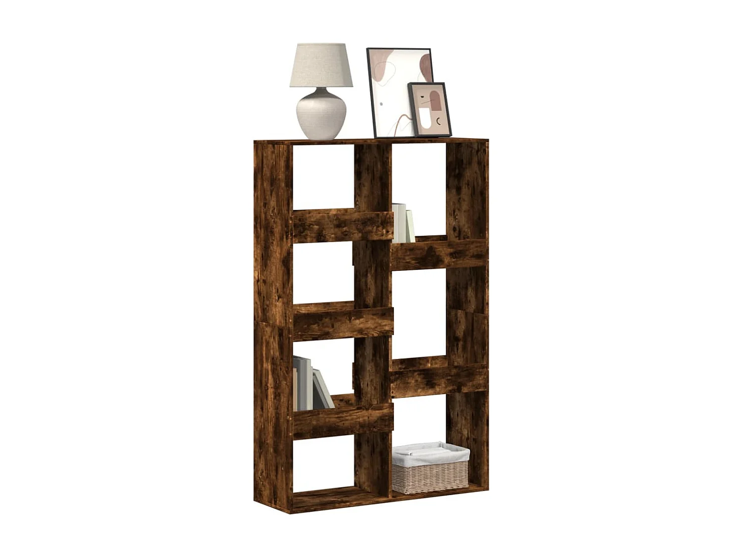 Libreria | Scaffale | Mobile di stoccaggio Rovere Fumo 100x33x155,5 cm in Legno Multistrato