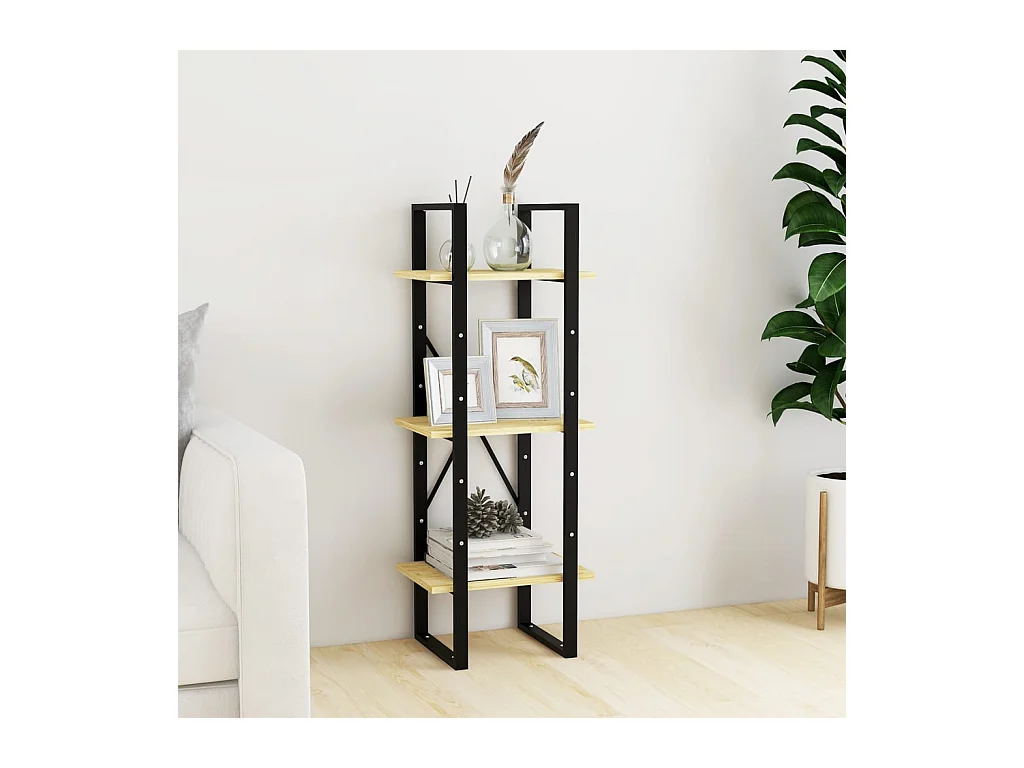 Bibliothèque | Etagère de rangement | Meuble de rangement à 3 niveaux 40x30x105 cm Bois de pin massif