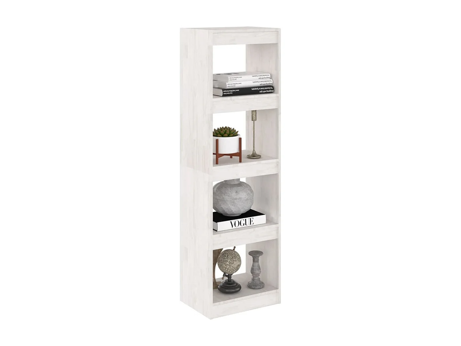 Bibliothèque | Etagère de rangement | Meuble de rangement Blanc 40x30x135,5cm Pin massif