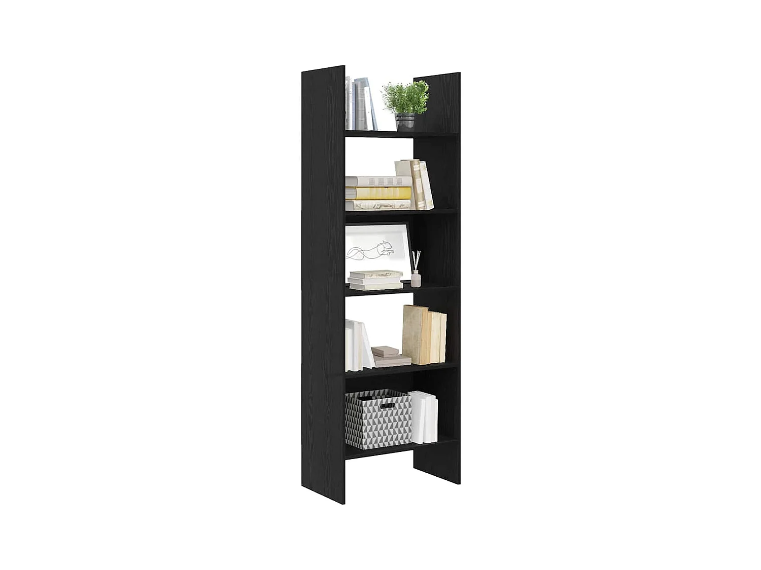 Armadio per Libri | Scaffale | Mobile di stoccaggio Rovere nero 60 x 35 x 180 cm