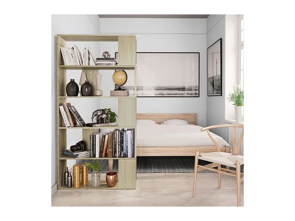 Bibliothèque | Etagère de rangement | Meuble de rangement Chêne sonoma Bois d’ingénierie