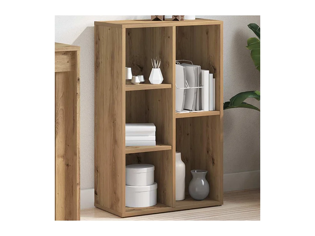 Libreria | Scaffale | Mobile di stoccaggio Rovere Artigianale 50x25x80 cm in Legno Multistrato