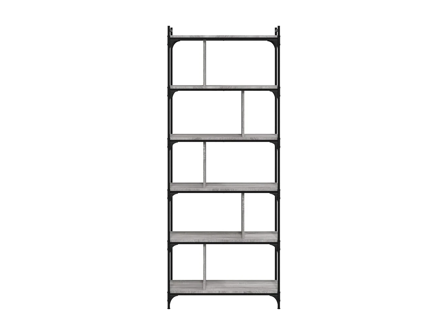 Libreria | Scaffale | Mobile di stoccaggio Grigio Sonoma 6 Ripiani 76x32x192 cm Legno Multistrato