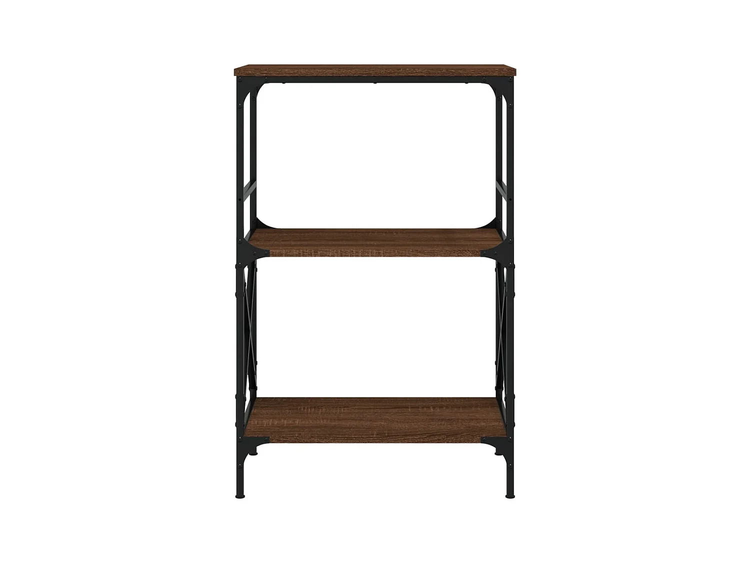 Bibliothèque | Etagère de rangement | Meuble de rangement à 3 niveaux chêne marron 59x35x90,5 cm