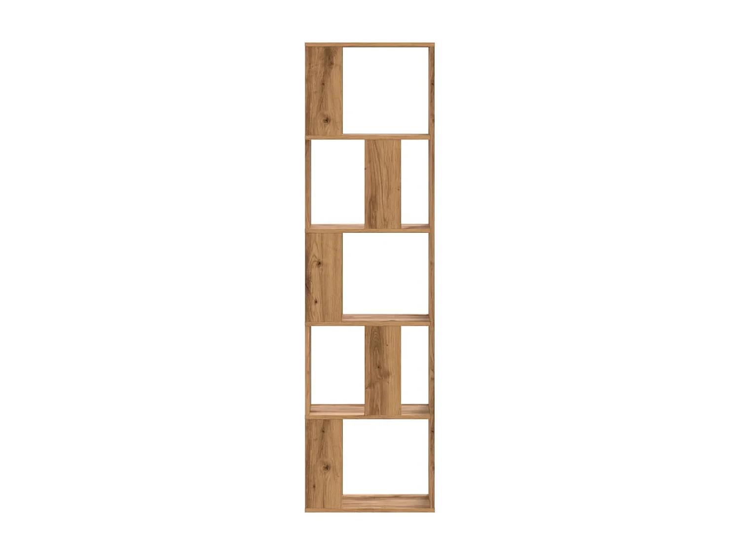 Libreria | Scaffale | Mobile di stoccaggio 5 Piani Rovere Artigianale 45x23,5x162,5cm Multistrato