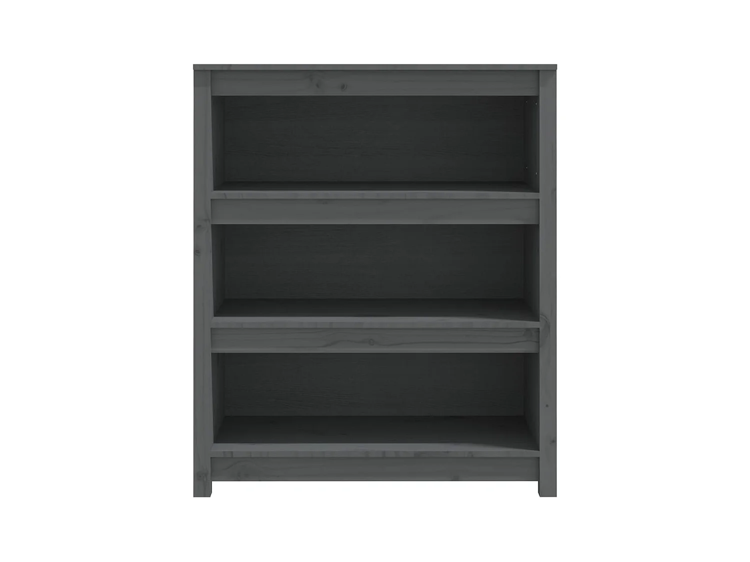 Bibliothèque | Etagère de rangement | Meuble de rangement Gris 80x35x97 cm Bois de pin massif