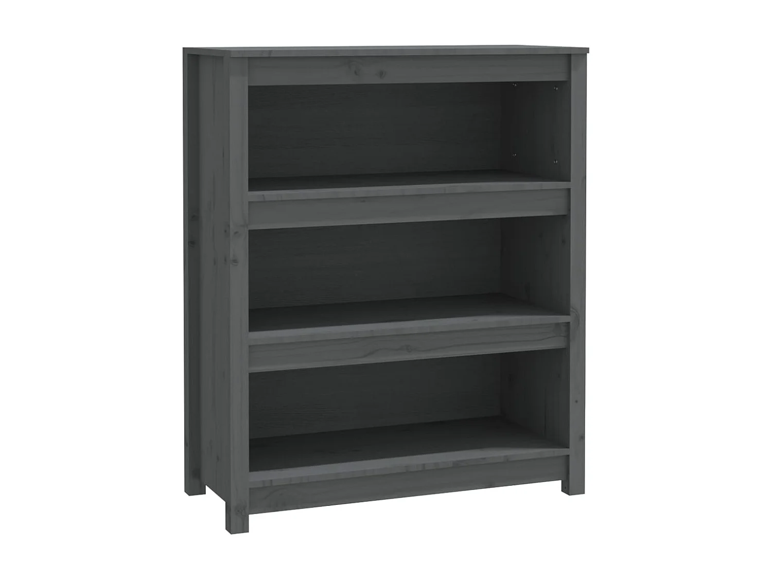 Bibliothèque | Etagère de rangement | Meuble de rangement Gris 80x35x97 cm Bois de pin massif