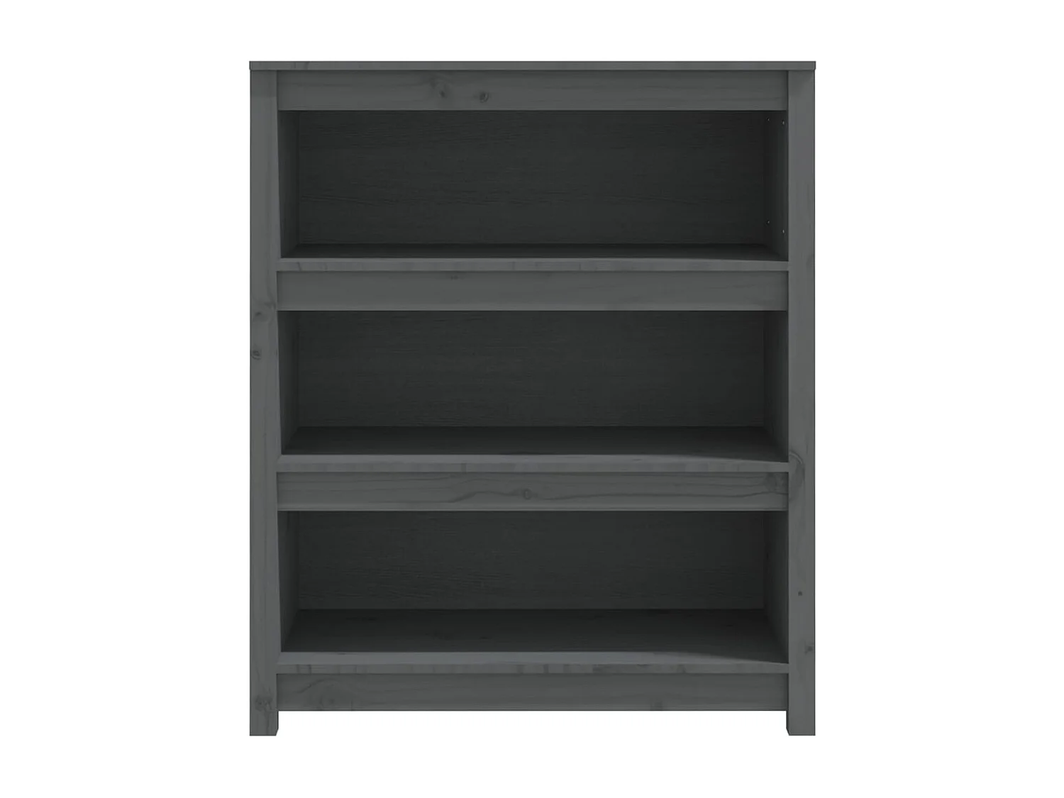 Bibliothèque | Etagère de rangement | Meuble de rangement Gris 80x35x97 cm Bois de pin massif