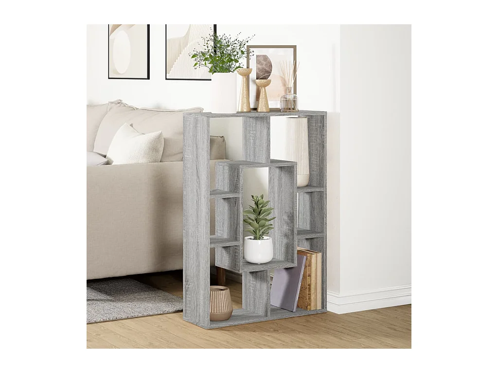 Bibliothèque | Etagère de rangement | Meuble de rangement sonoma gris 63x20x90 cm bois d'ingénierie