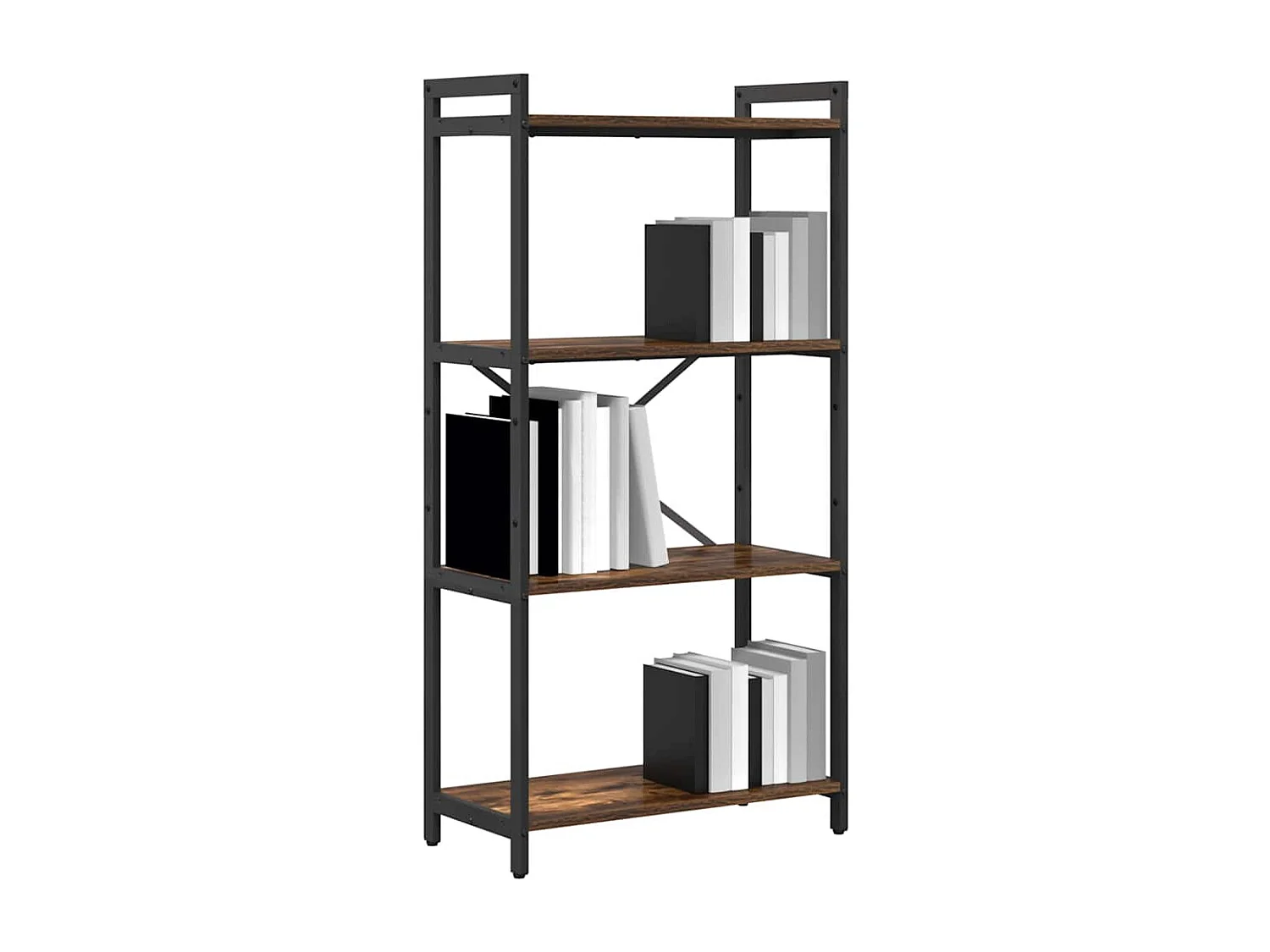 Bibliothèque | Etagère de rangement | Meuble de rangement Chêne fumé 60 x 30 x 118 cm Panneau de particules