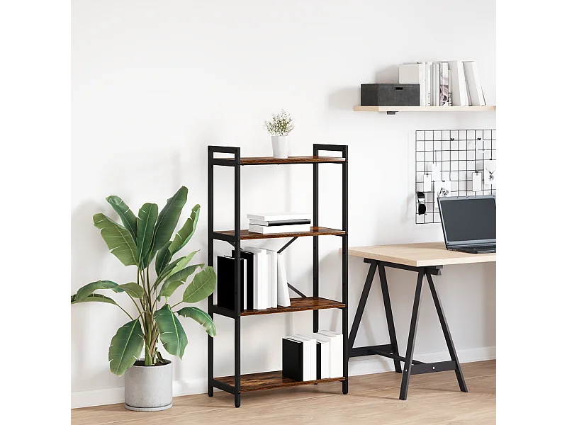 Bibliothèque | Etagère de rangement | Meuble de rangement Chêne fumé 60 x 30 x 118 cm Panneau de particules