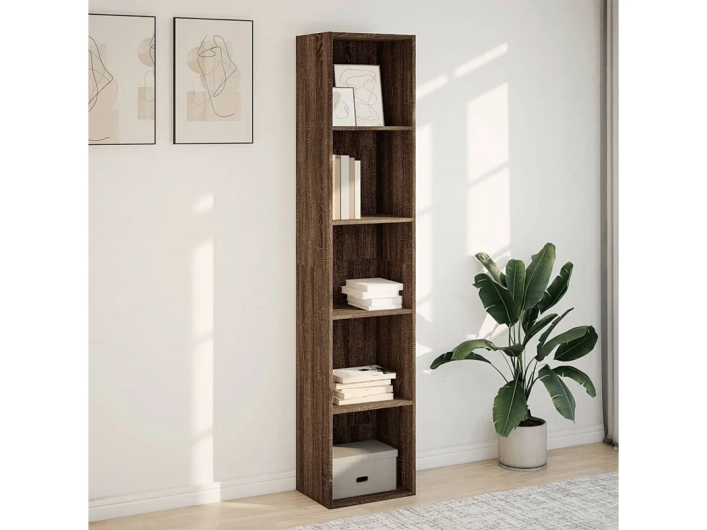 Libreria | Scaffale | Mobile di stoccaggio Rovere Marrone 40x30x189 cm in Legno Multistrato