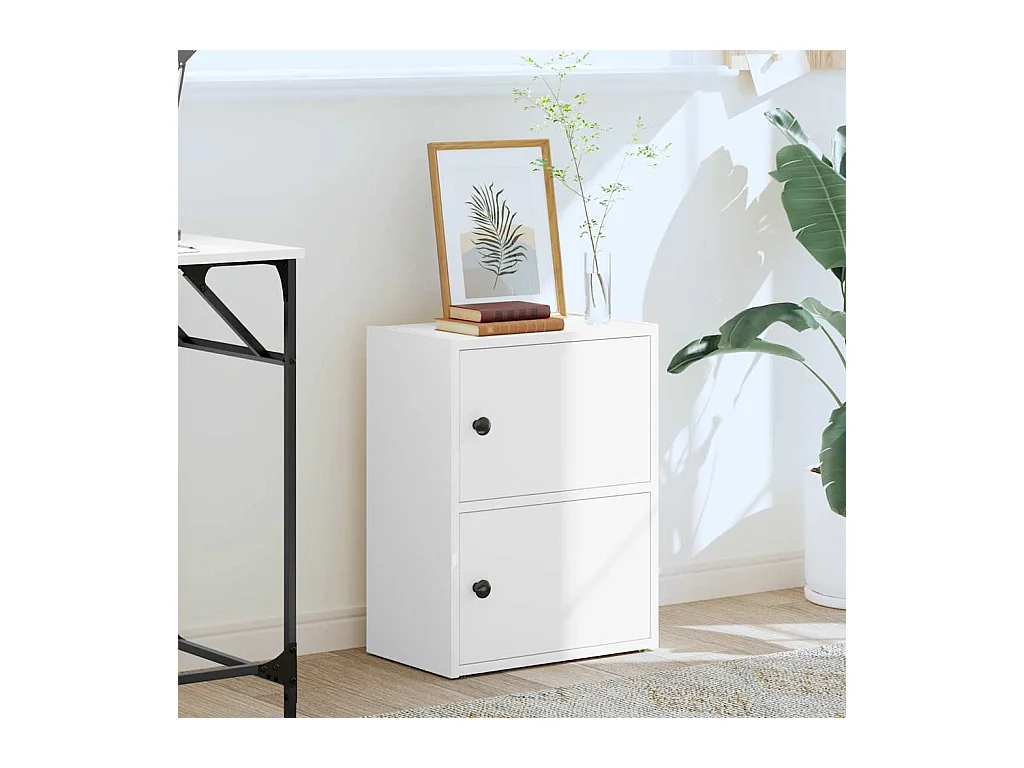 Bibliothèque | Etagère de rangement | Meuble de rangement blanc 40x24x52 cm bois d'ingénierie