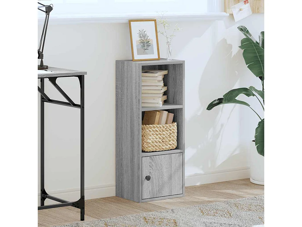 Libreria | Scaffale | Mobile di stoccaggio Grigio Sonoma 31x24x77 cm in Legno Multistrato