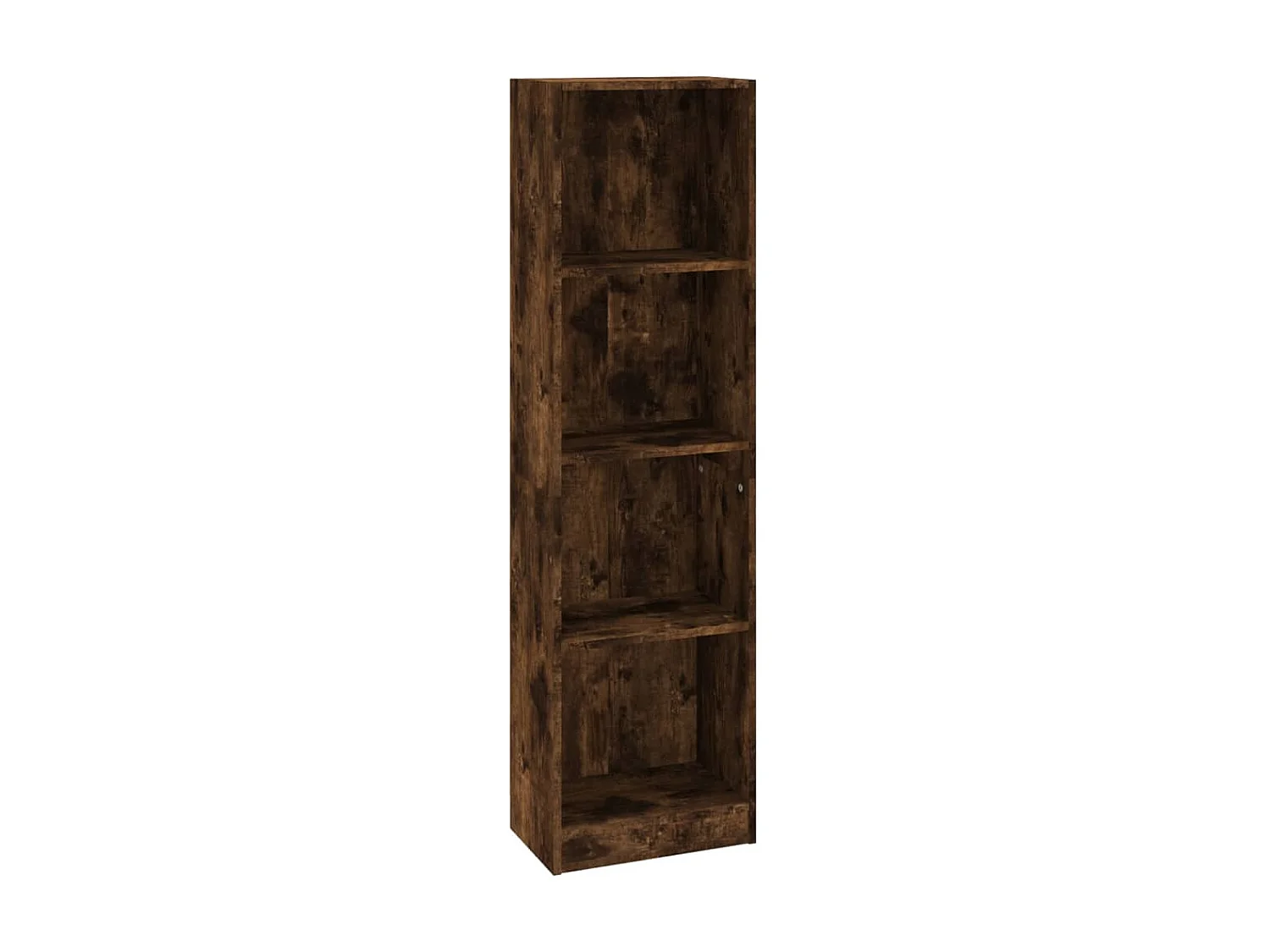 Bibliothèque | Etagère de rangement | Meuble de rangement 4 niveaux Chêne fumé 40x24x143cm Bois d'ingénierie