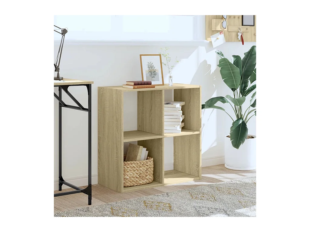 Bibliothèque | Etagère de rangement | Meuble de rangement chêne sonoma 68,5x32x68,5 cm bois d'ingénierie