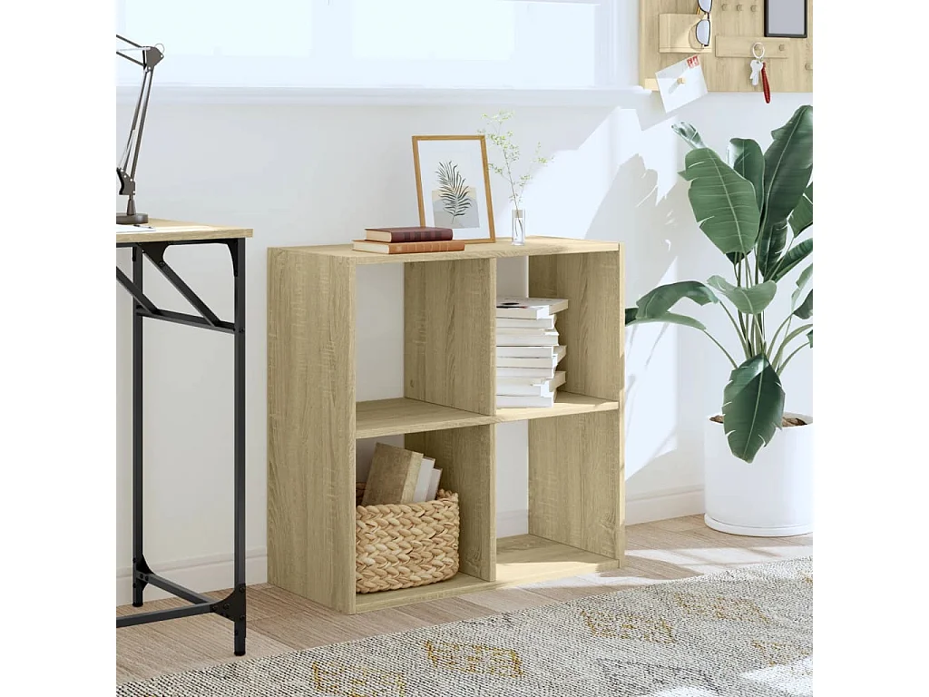 Libreria | Scaffale | Mobile di stoccaggio Rovere Sonoma 68,5x32x68,5 cm in Legno Multistrato