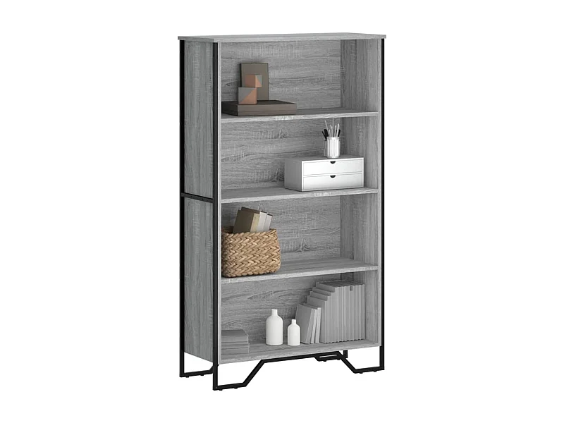 Libreria | Scaffale | Mobile di stoccaggio Grigio Sonoma 80x31x137,5 cm in Legno Multistrato
