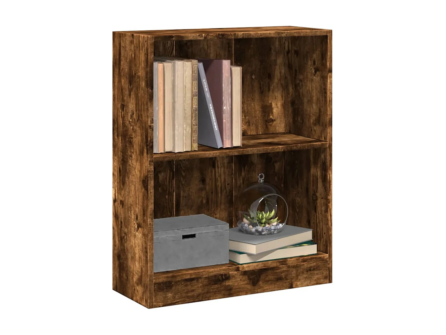 Bibliothèque | Etagère de rangement | Meuble de rangement Chêne fumé 60x24x76 cm Bois d'ingénierie