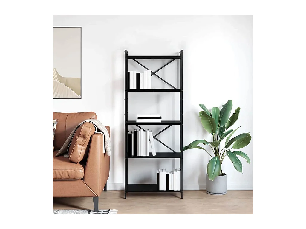 Bibliothèque | Etagère de rangement | Meuble de rangement Chêne noir 60 x 30 x 153 cm Bois d'ingénierie