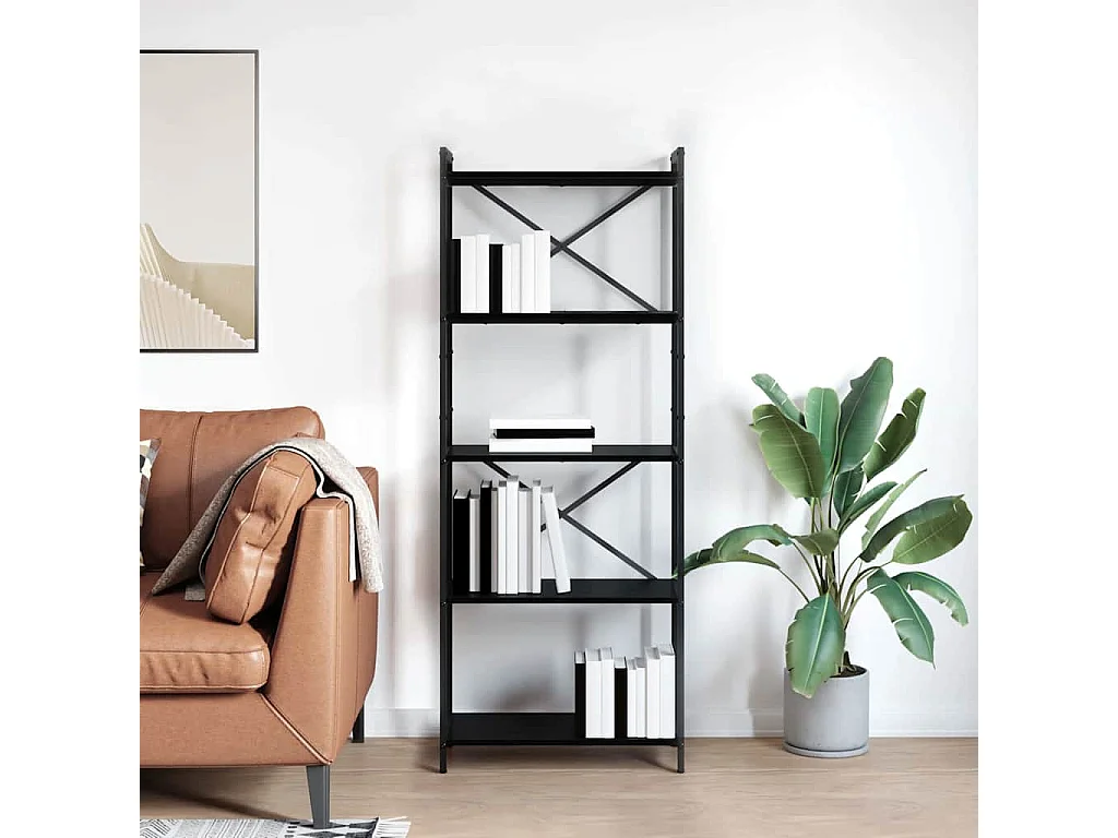 Bibliothèque | Etagère de rangement | Meuble de rangement Chêne noir 60 x 30 x 153 cm Bois d'ingénierie