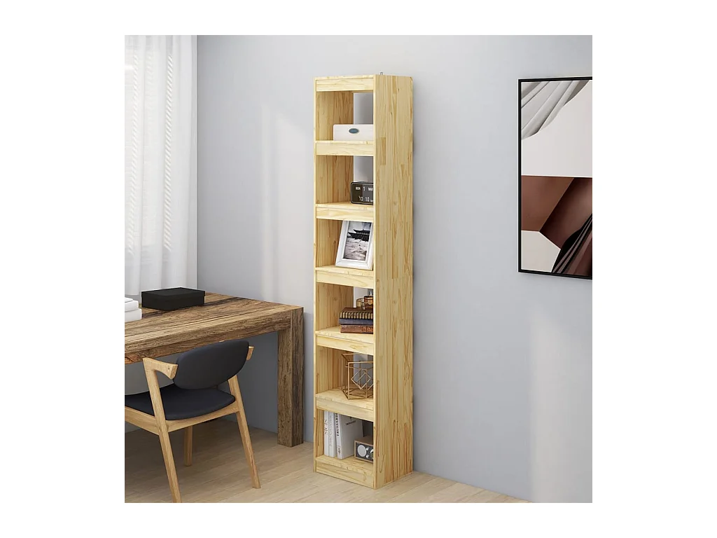 Bibliothèque | Etagère de rangement | Meuble de rangement 40x30x199 cm pin massif