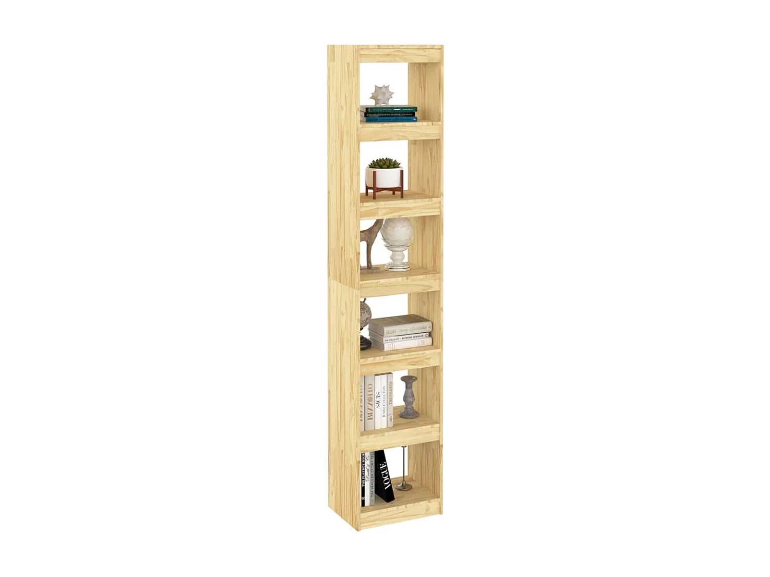 Libreria | Scaffale | Mobile di stoccaggio Divisorio 40x30x199 cm in Legno Massello di Pino