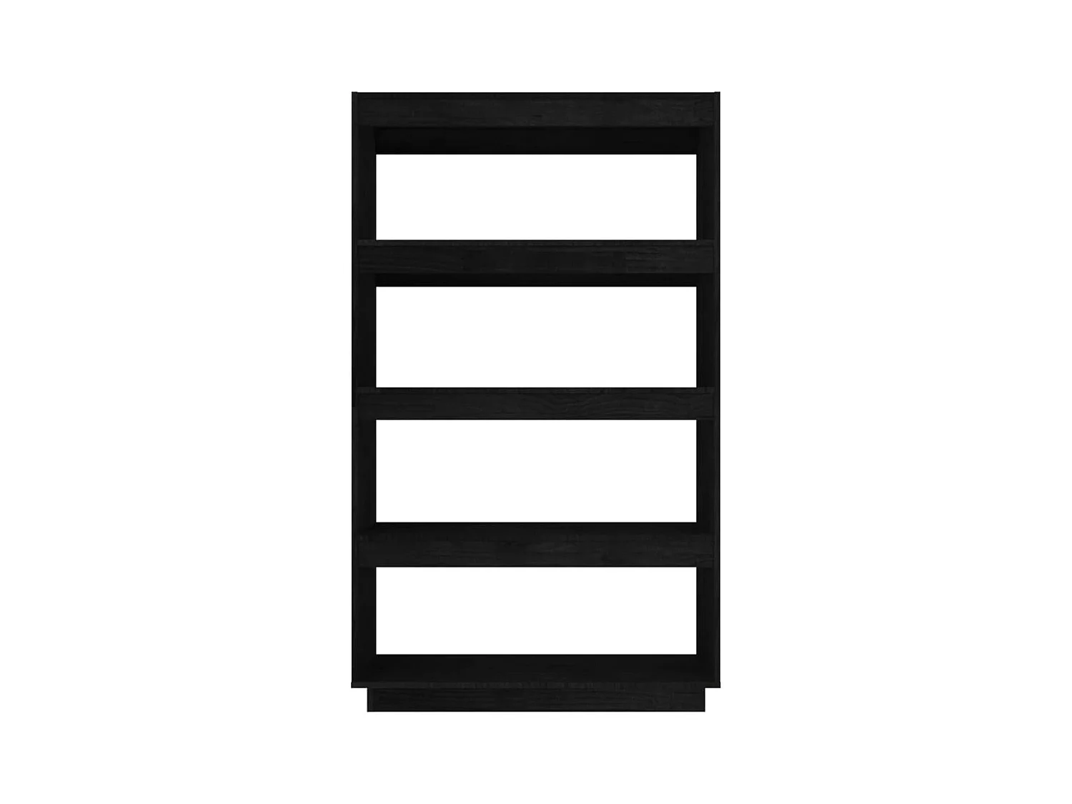 Bibliothèque | Etagère de rangement | Meuble de rangement Noir 80x35x135 cm Pin massif