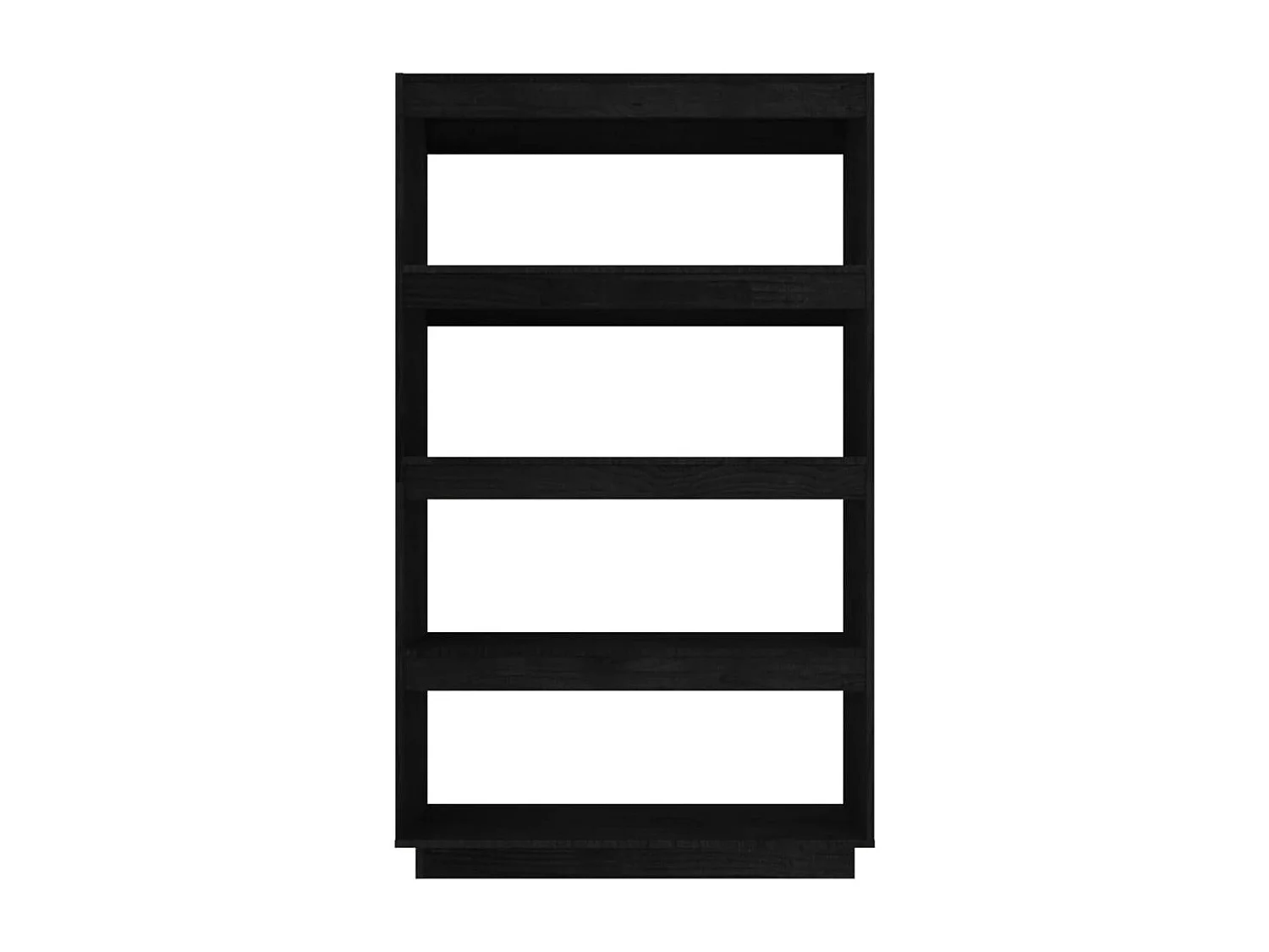 Bibliothèque | Etagère de rangement | Meuble de rangement Noir 80x35x135 cm Pin massif