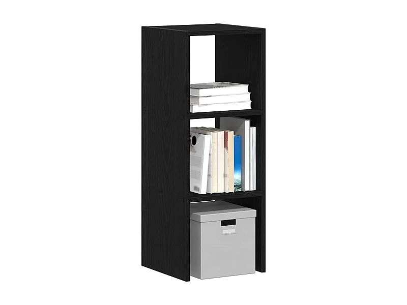 Libreria | Scaffale | Mobile di stoccaggio Impilabili Rovere Nero 30x30x80 cm Legno Multistrato