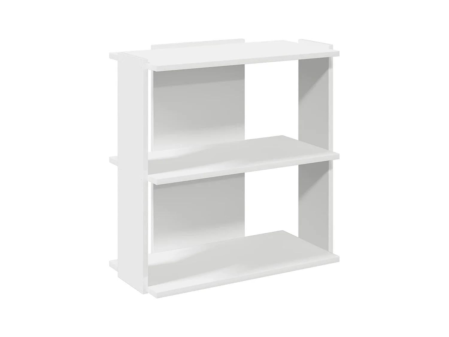 Bibliothèque | Etagère de rangement | Meuble de rangement à 3 niveaux blanc 60x30x60 cm bois d'ingénierie