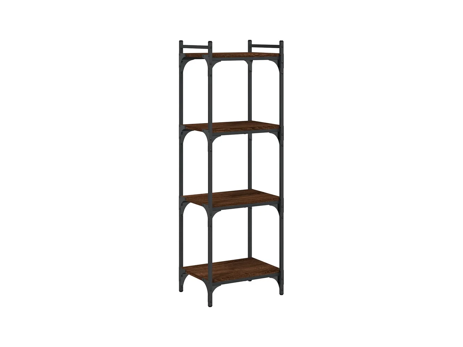 Bibliothèque | Etagère de rangement | Meuble de rangement 4 niveaux chêne marron 40x30x120cm bois ingénierie